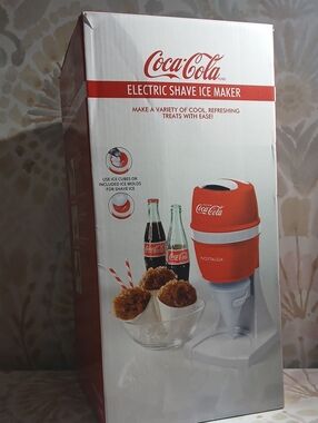 Coca Cola Red and White Electric Shave Ice Maker Machine